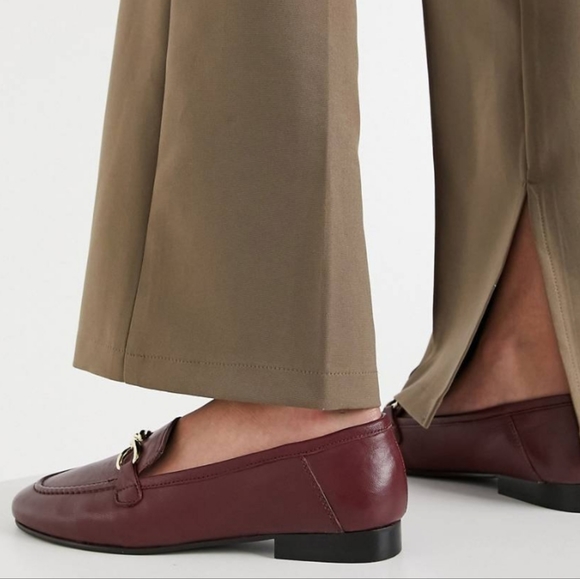 Topshop loafers in burgandy - Picture 2 of 3